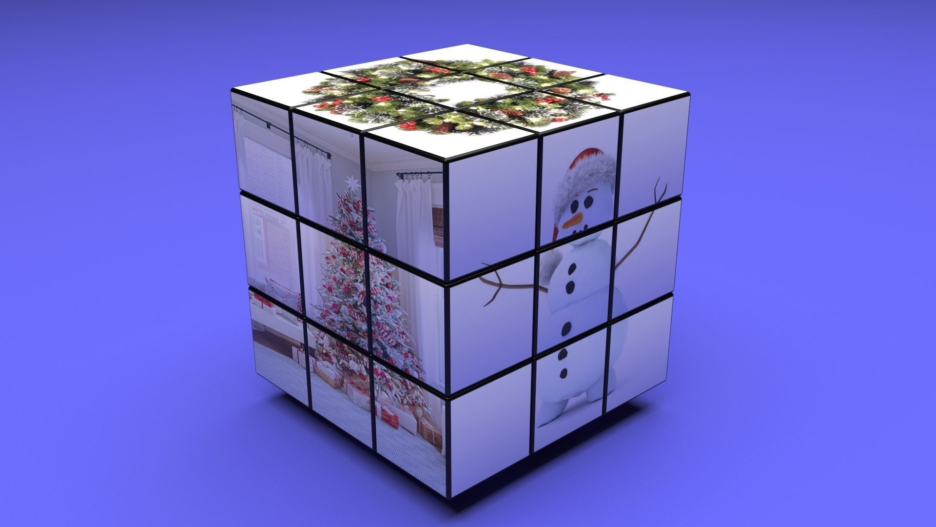 Rubiks Cubes Set With Pictures 3D model_28
