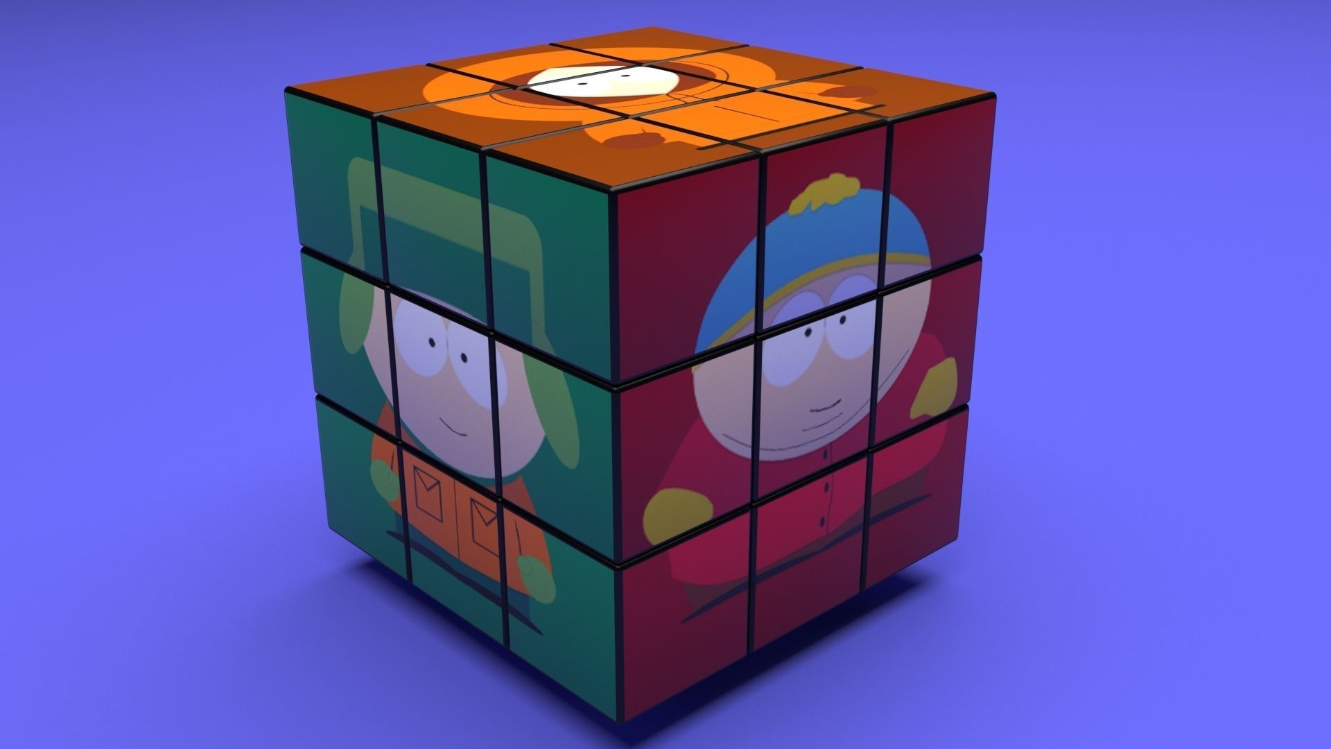Rubiks Cubes Set With Pictures 3D model_26