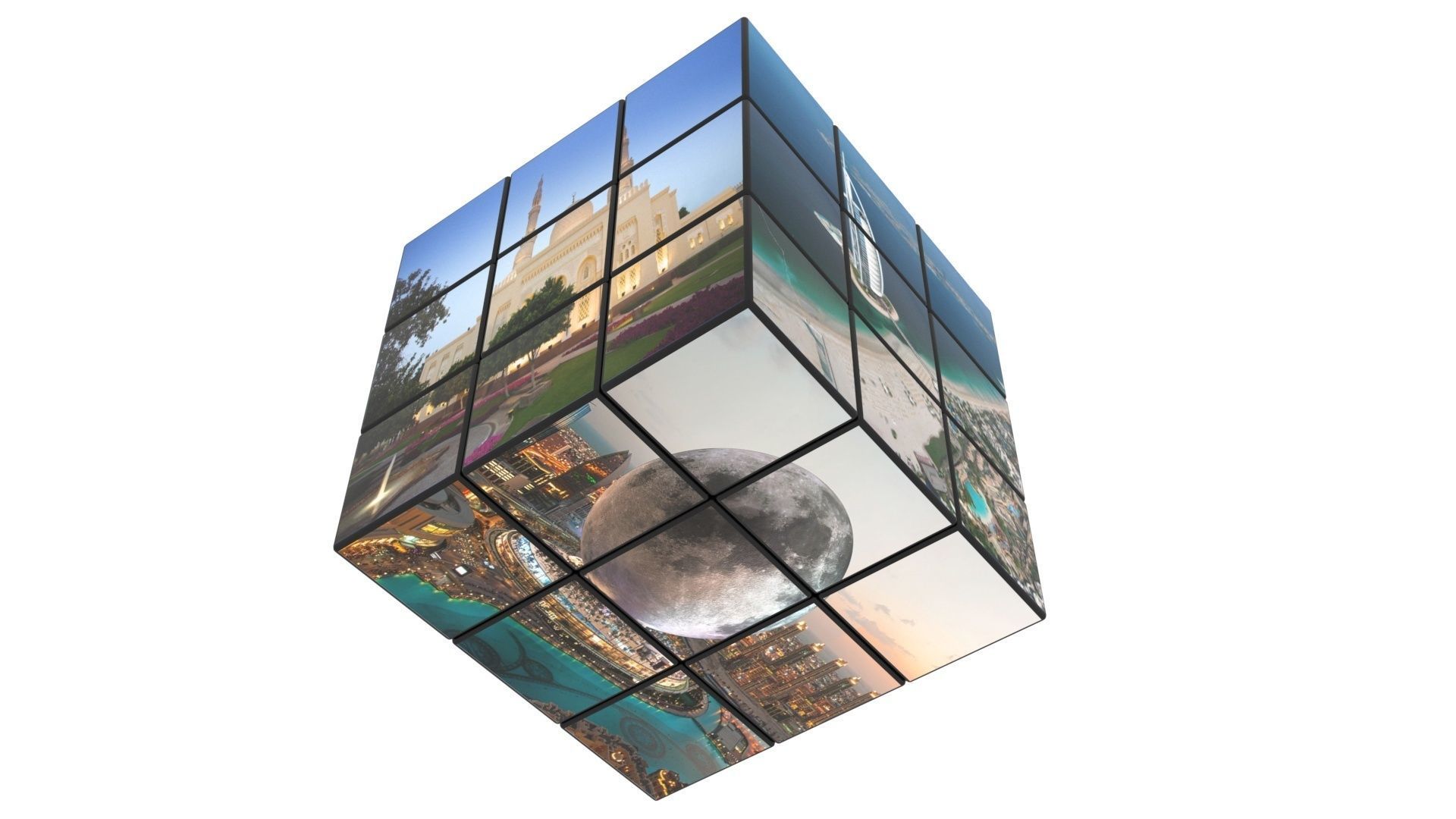 Rubiks Cubes Set With Pictures 3D model_6