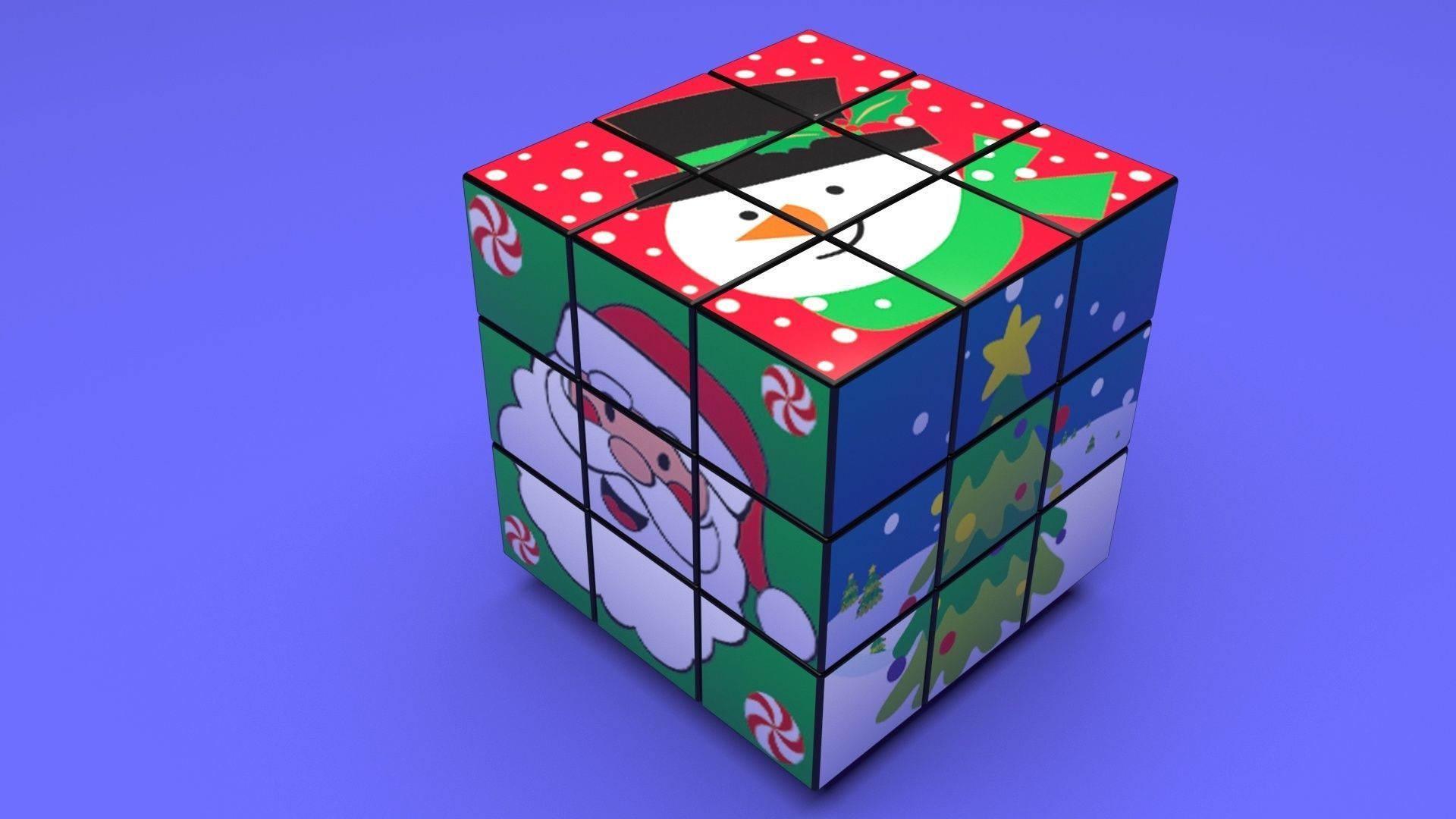 Rubiks Cubes Set With Pictures 3D model_30