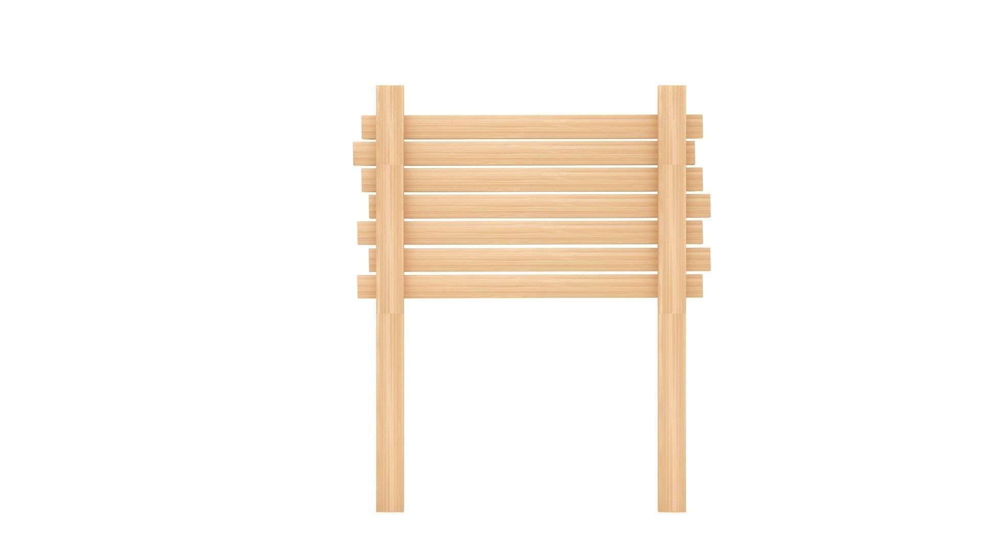 wooden signboard 3D model_2