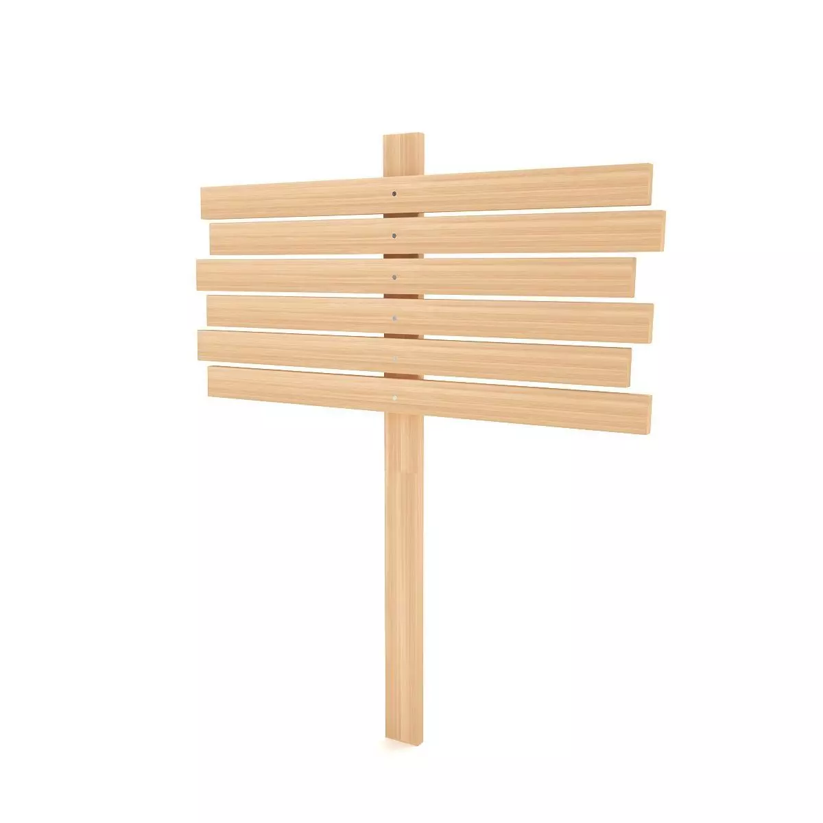 Wooden Signboard 3D model