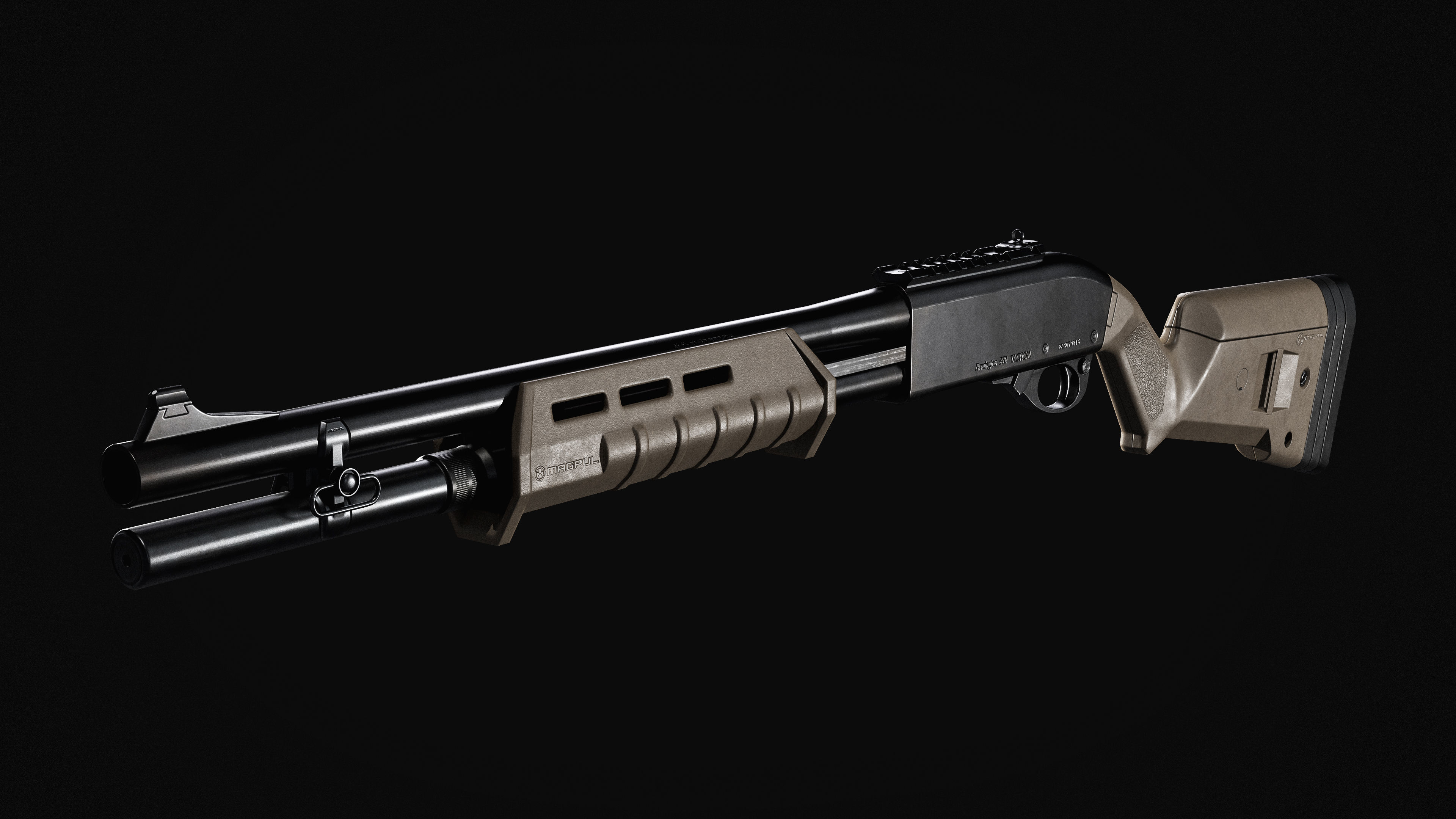Remington 870 Tactical 3D model_2