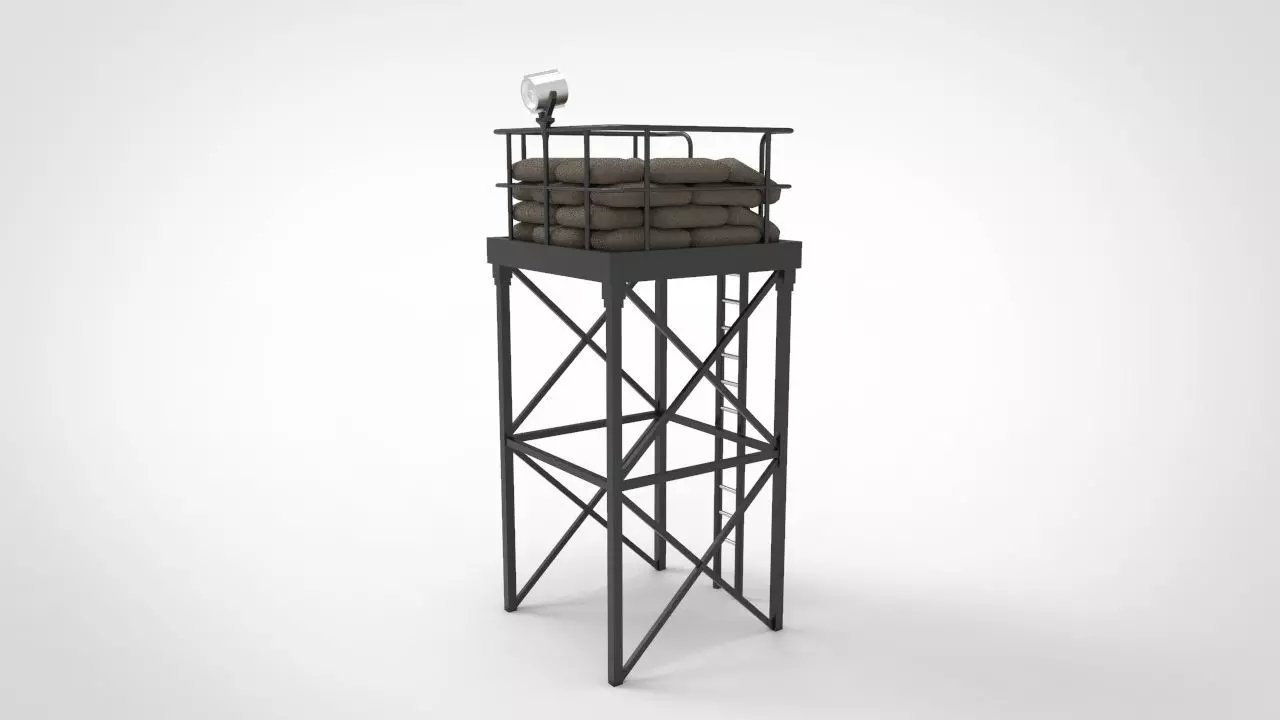 Harbour Tower guard  3D model_0