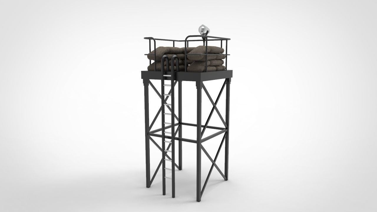 Harbour Tower guard  3D model_3