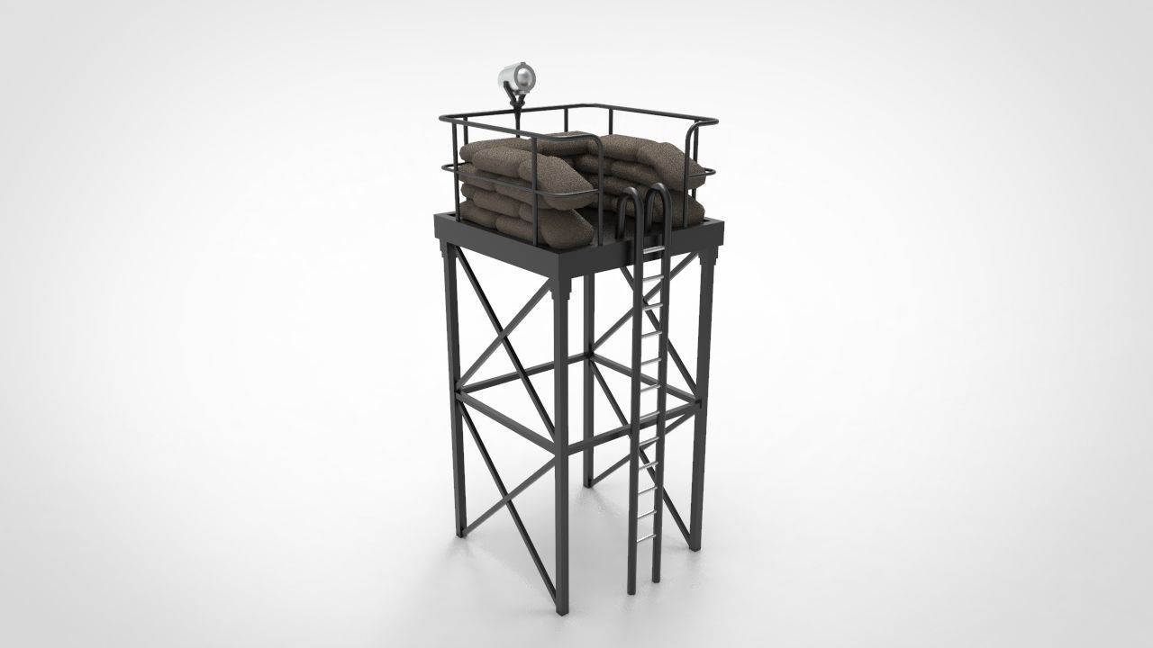 Harbour Tower guard  3D model_2