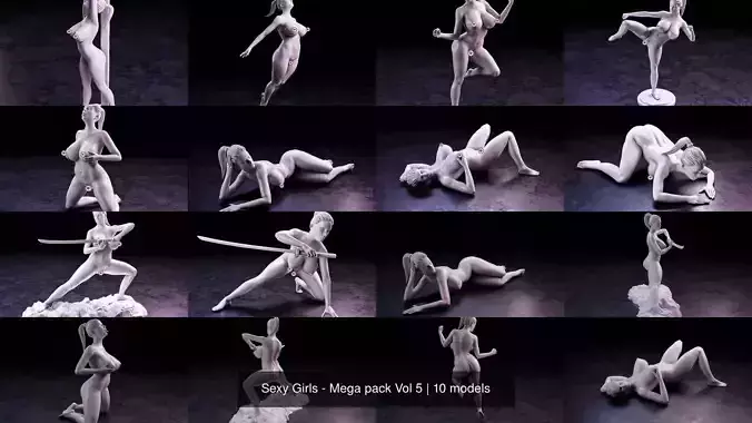 Sexy Girls - Mega pack Vol 5 3D Model Collection