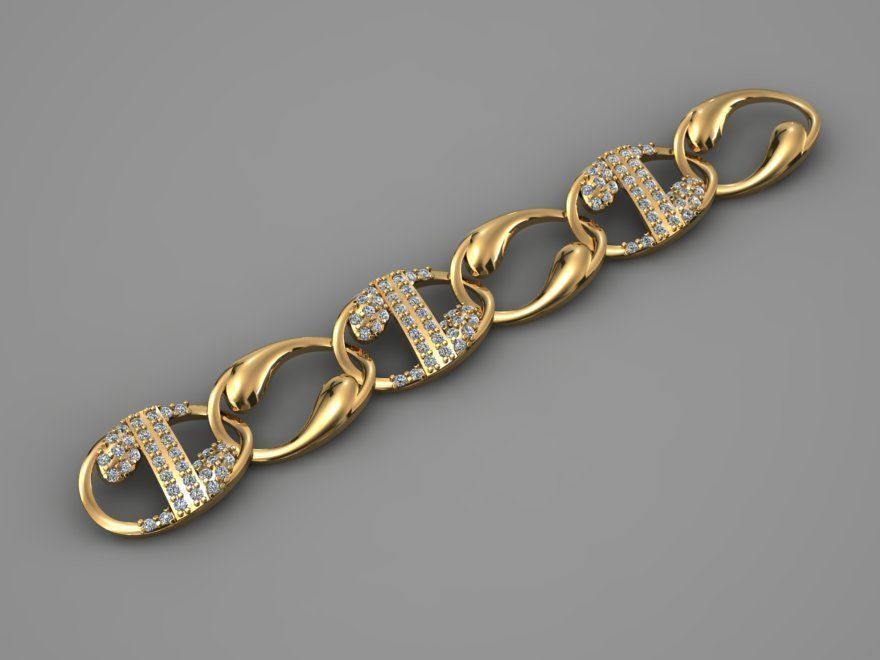 cuban chain 3 3D print model_5