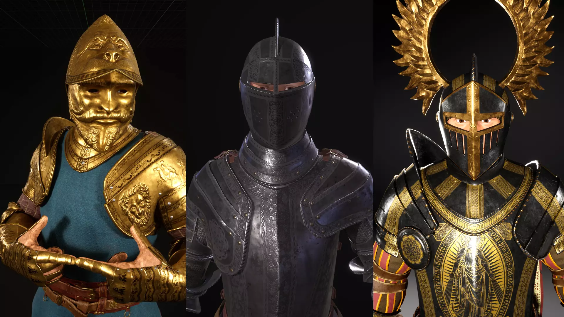 Medieval Knights Collection GAME READY Low-poly 3D model_0