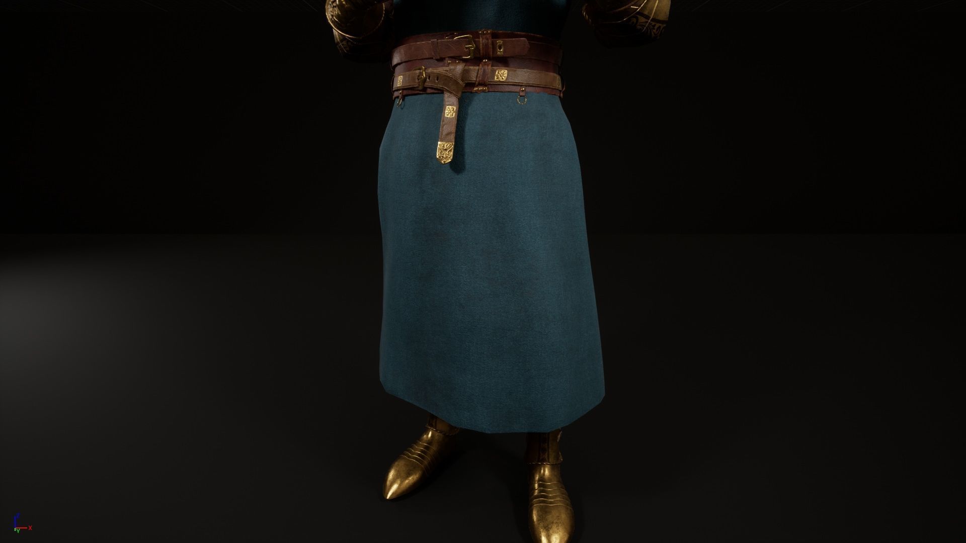 Medieval Knights Collection GAME READY Low-poly 3D model_25