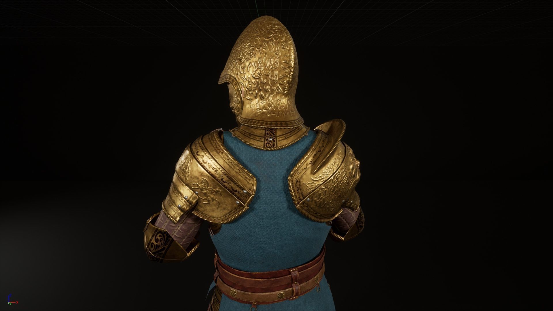 Medieval Knights Collection GAME READY Low-poly 3D model_27