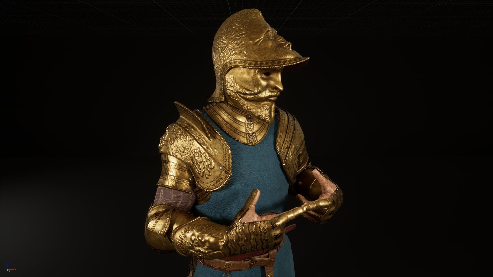 Medieval Knights Collection GAME READY Low-poly 3D model_23