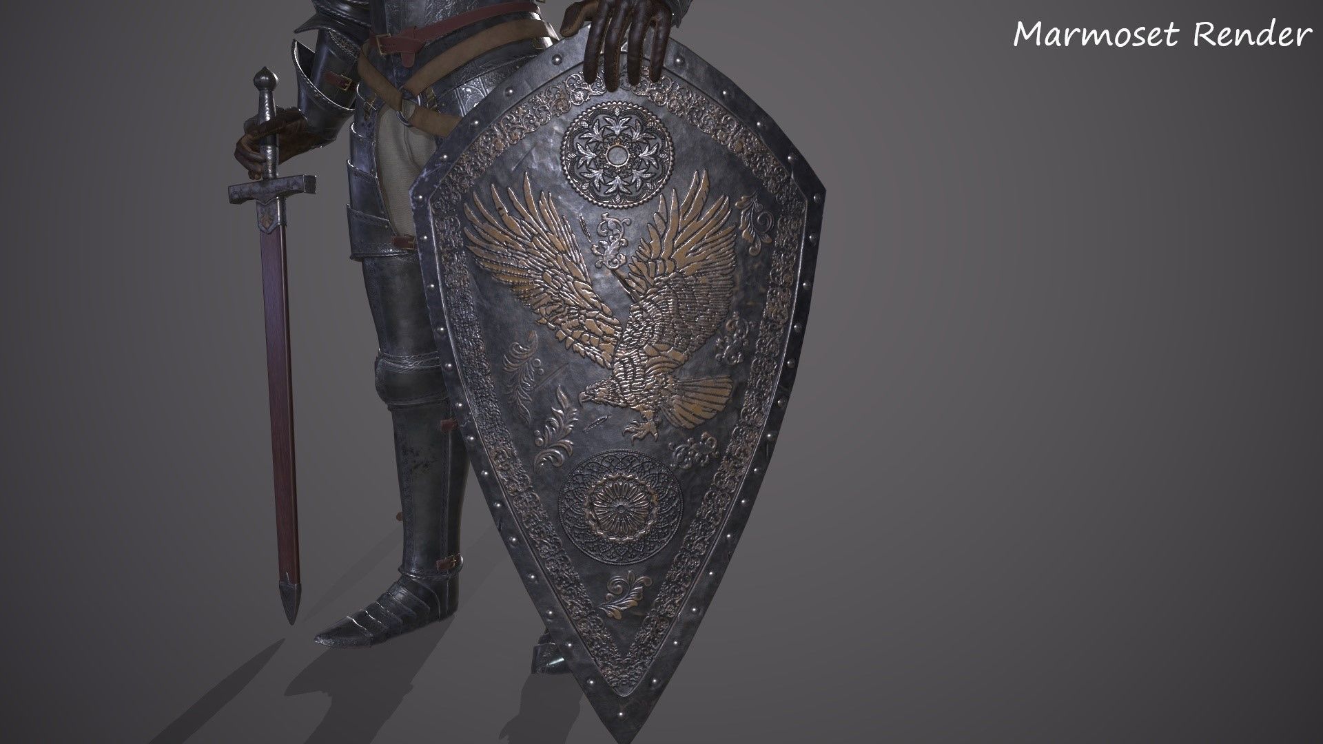 Medieval Knights Collection GAME READY Low-poly 3D model_10