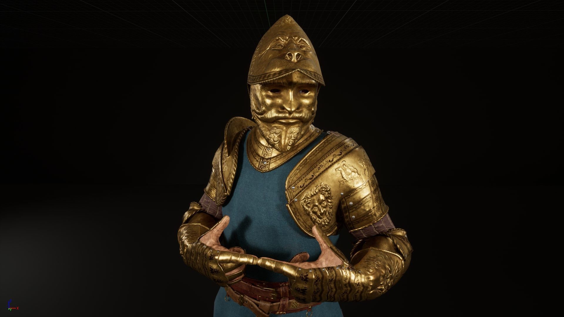 Medieval Knights Collection GAME READY Low-poly 3D model_26