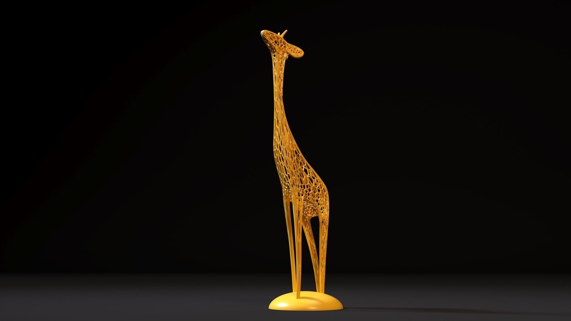 Figurine giraffe 3D print model_9