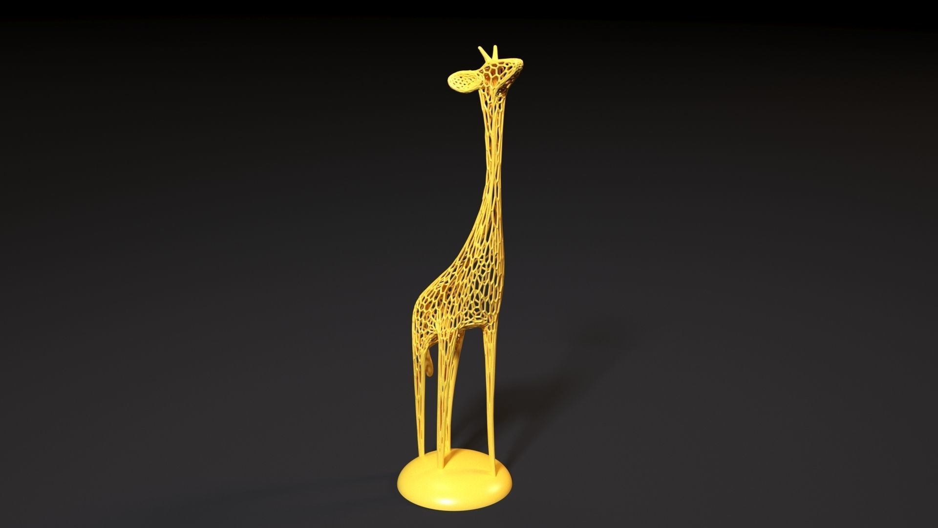 Figurine giraffe 3D print model_6