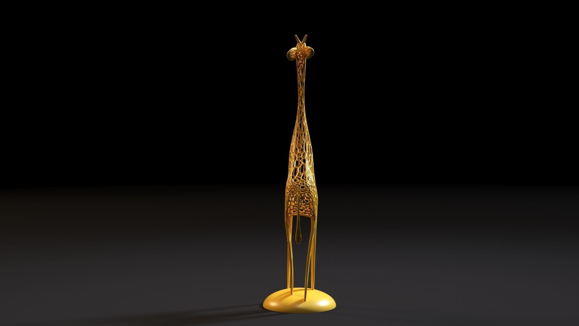 Figurine giraffe 3D print model_4