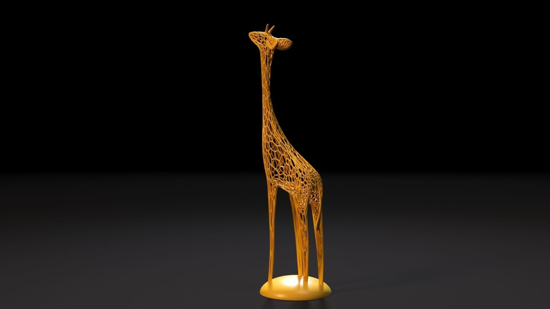Figurine giraffe 3D print model_3