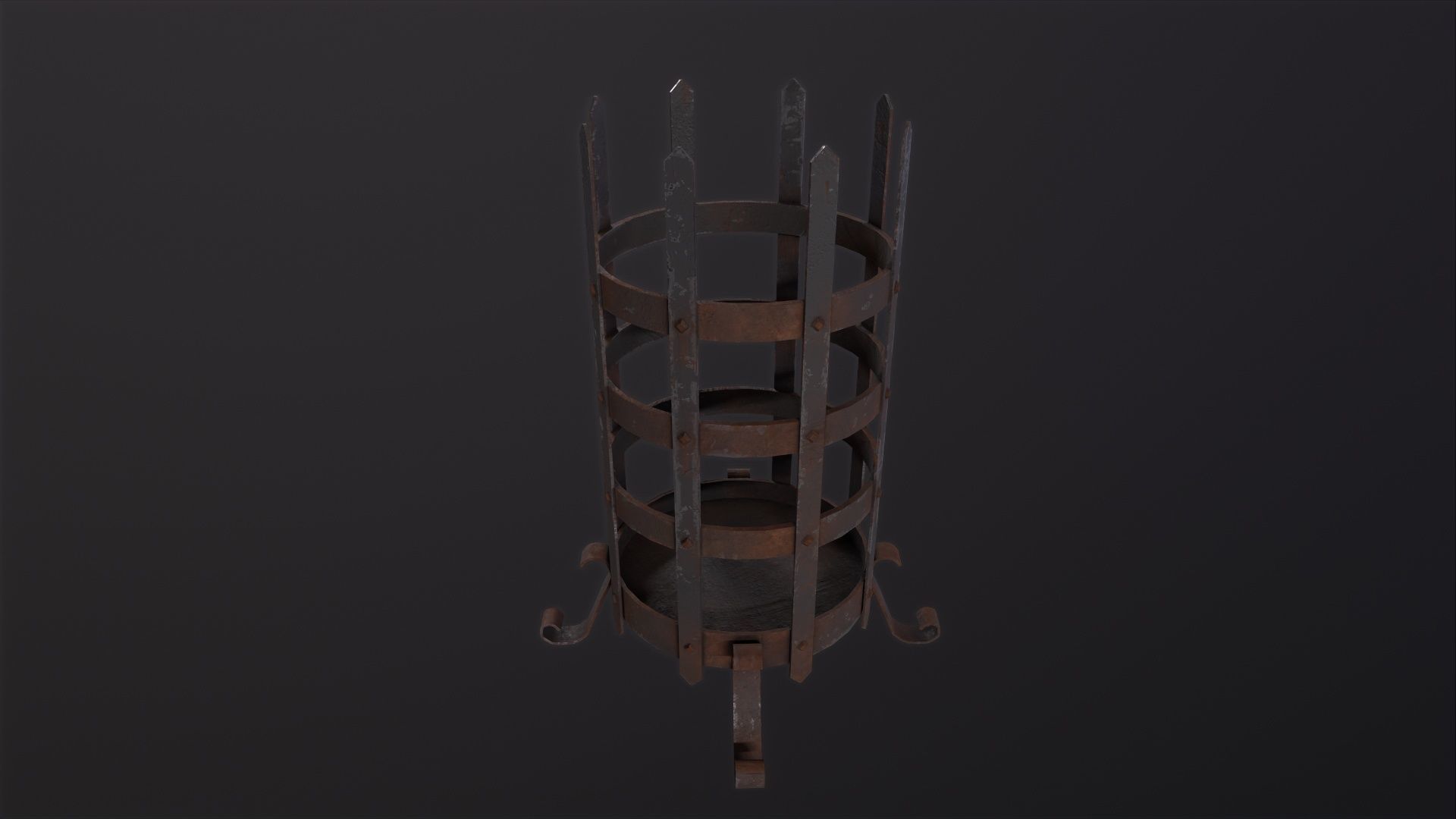 Dungeon Brazier 3D Model Low-poly 3D model_5