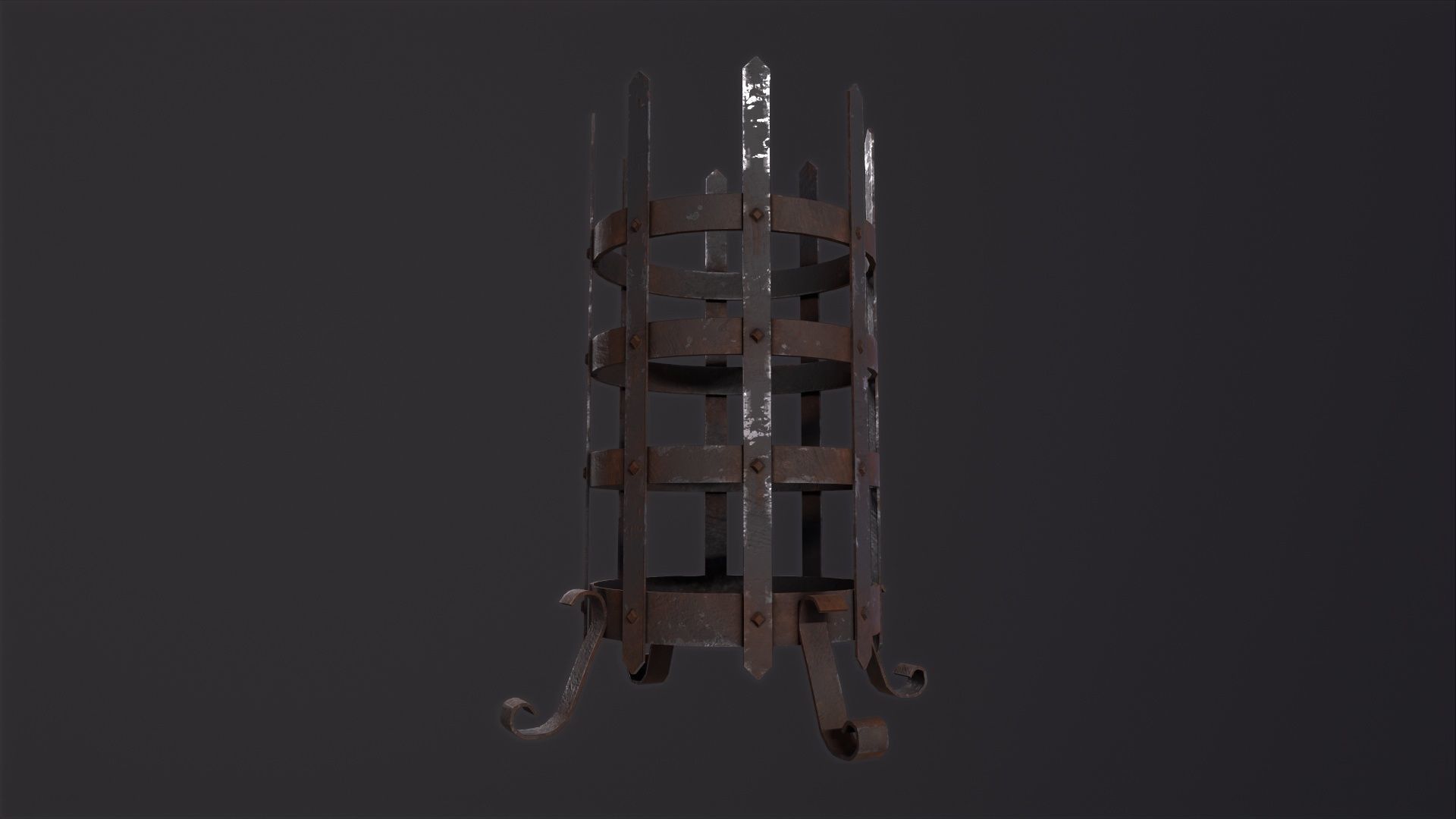 Dungeon Brazier 3D Model Low-poly 3D model_4