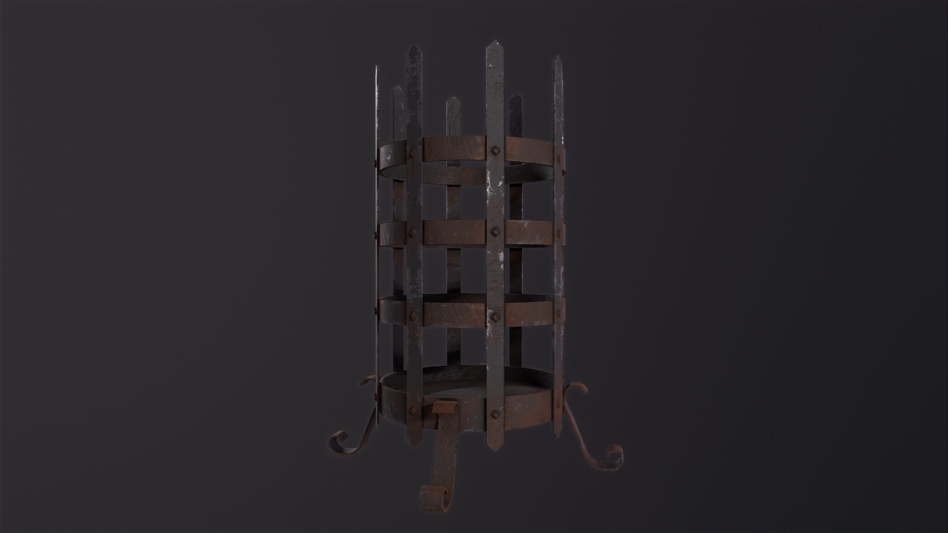 Dungeon Brazier 3D Model Low-poly 3D model_2