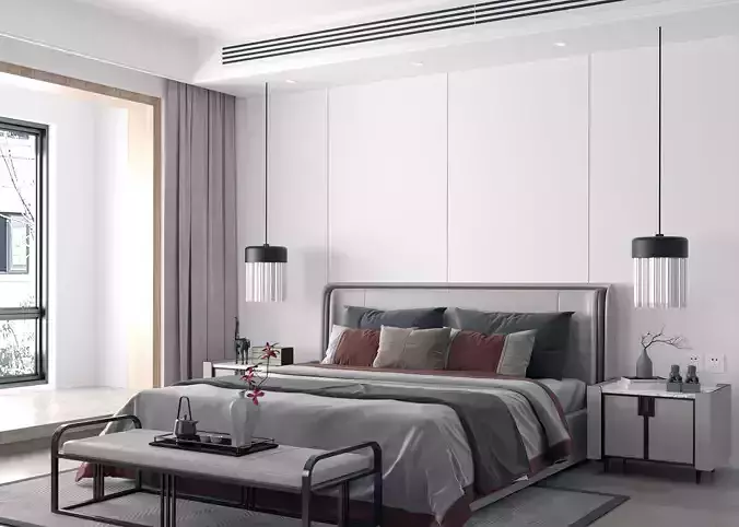 Chinese double bed New