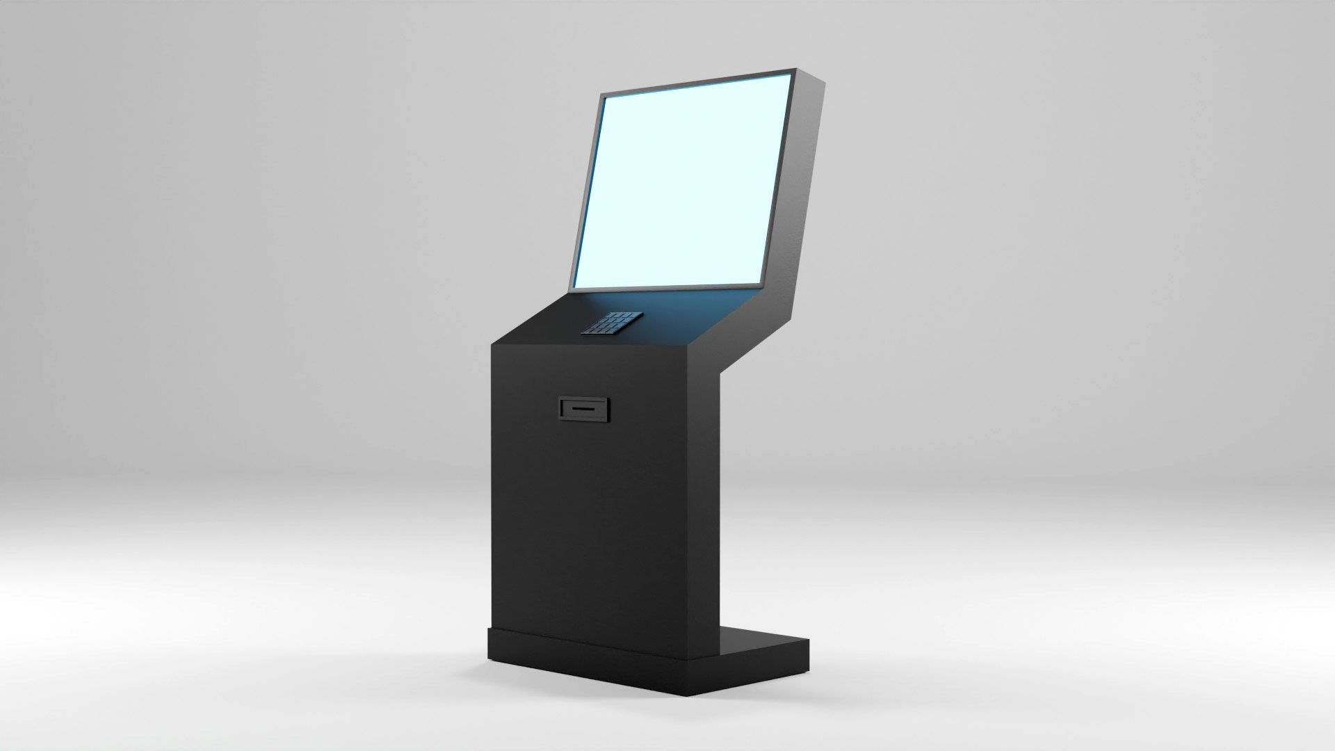 Digital Information Display Board 3D Model Low-poly 3D model_13