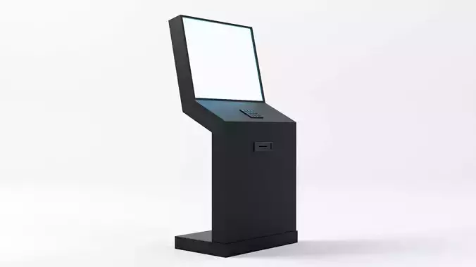 Digital Information Display Board 3D Model Low-poly 3D model