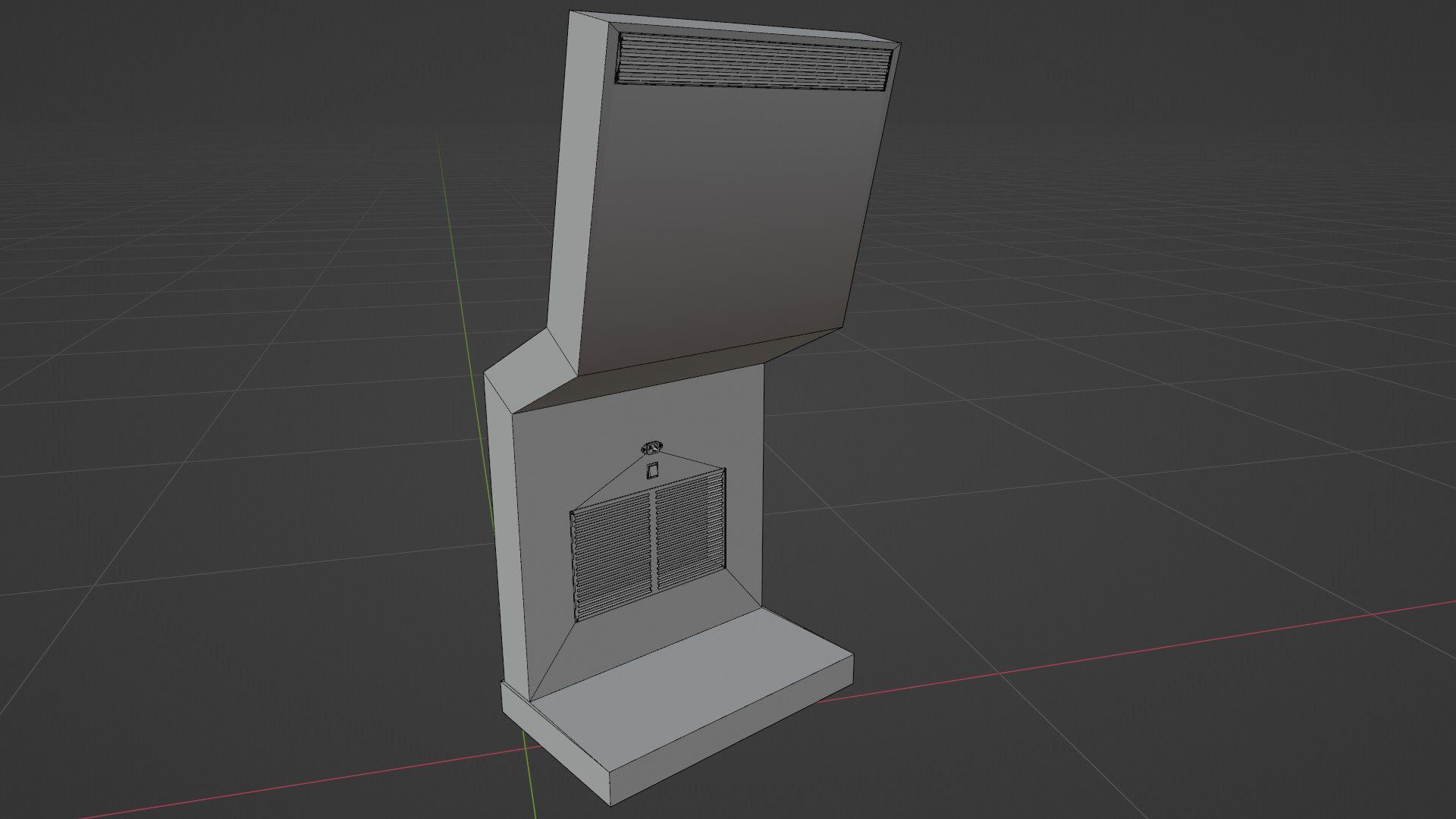 Digital Information Display Board 3D Model Low-poly 3D model_9