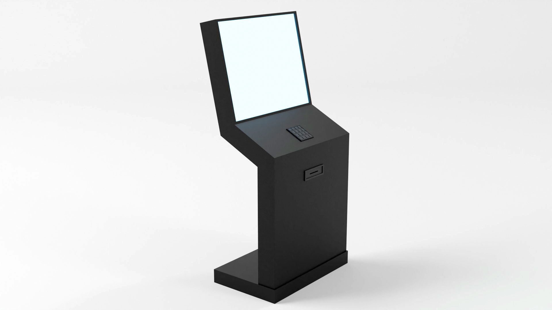 Digital Information Display Board 3D Model Low-poly 3D model_12