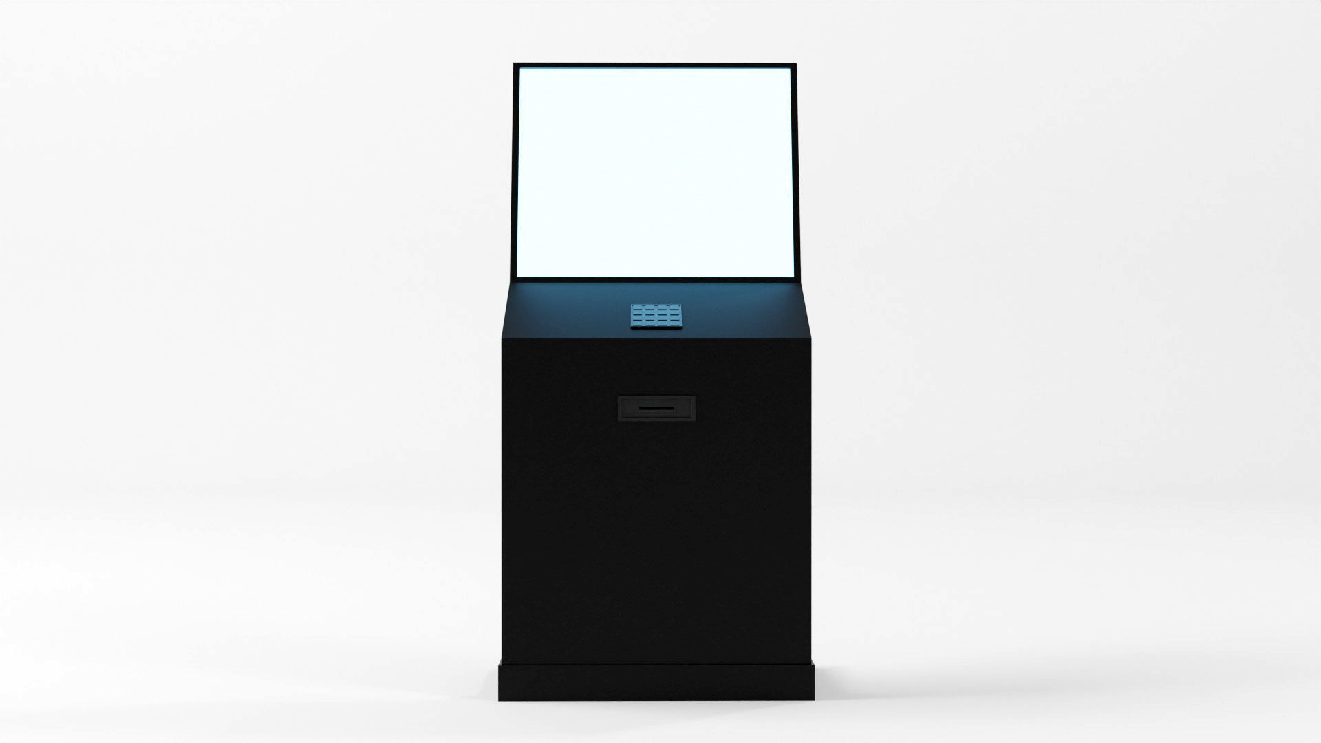 Digital Information Display Board 3D Model Low-poly 3D model_1