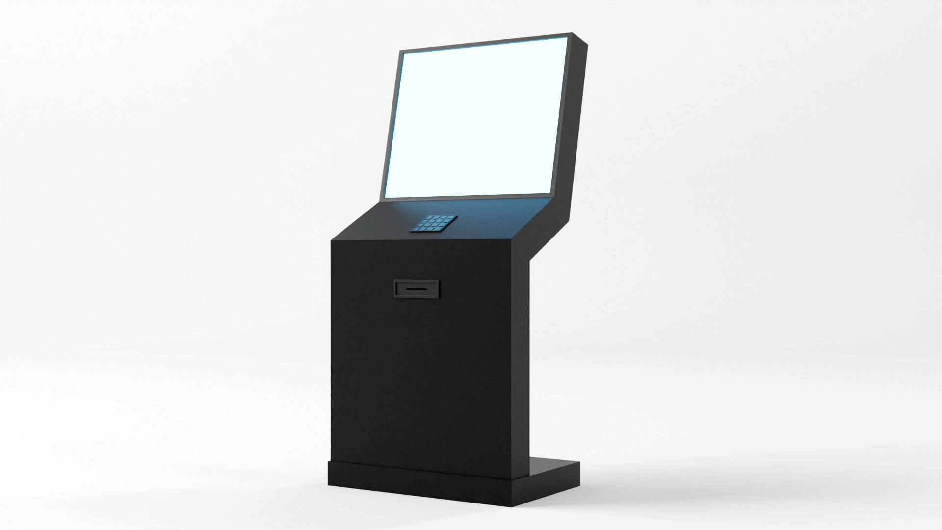 Digital Information Display Board 3D Model Low-poly 3D model_2