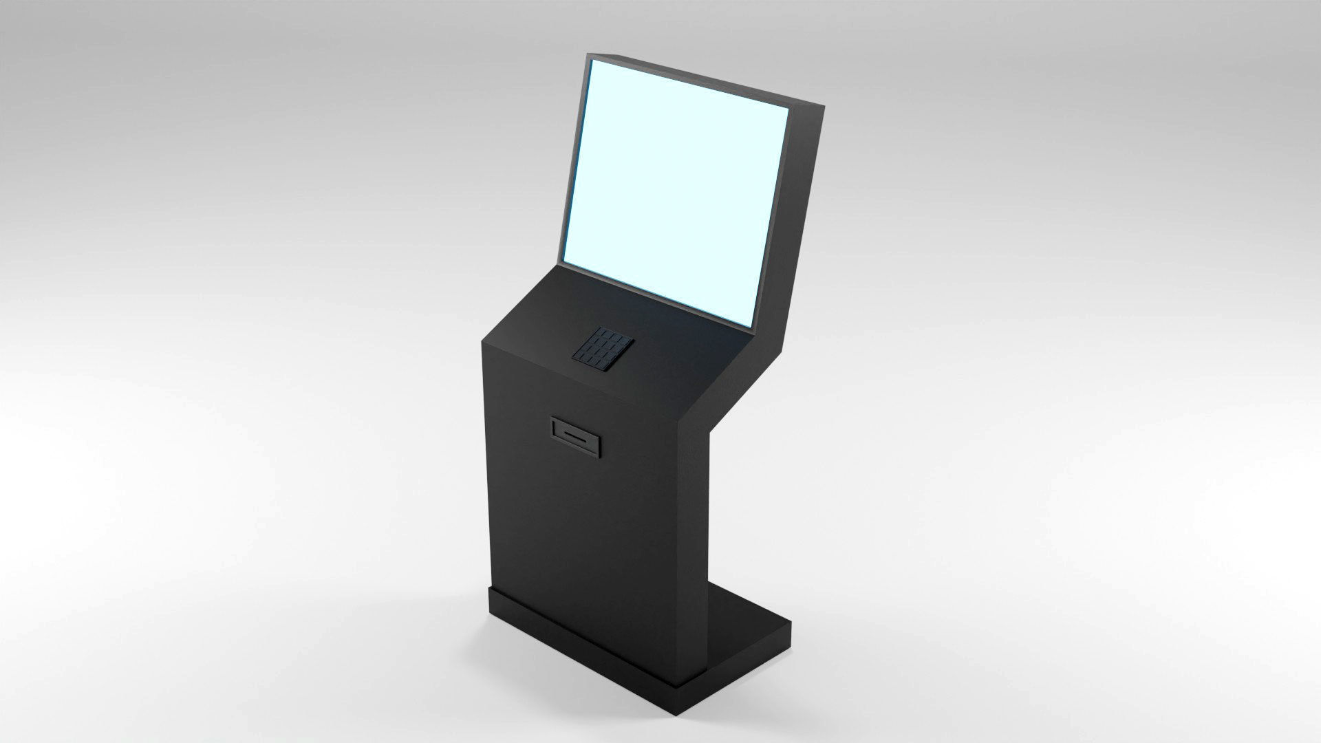 Digital Information Display Board 3D Model Low-poly 3D model_33