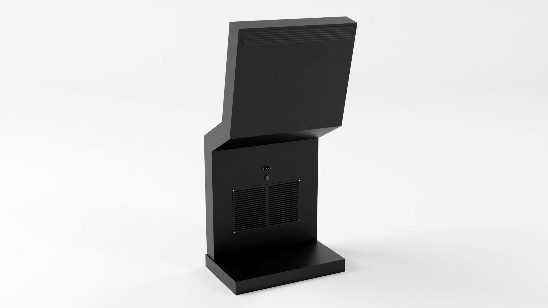 Digital Information Display Board 3D Model Low-poly 3D model_3