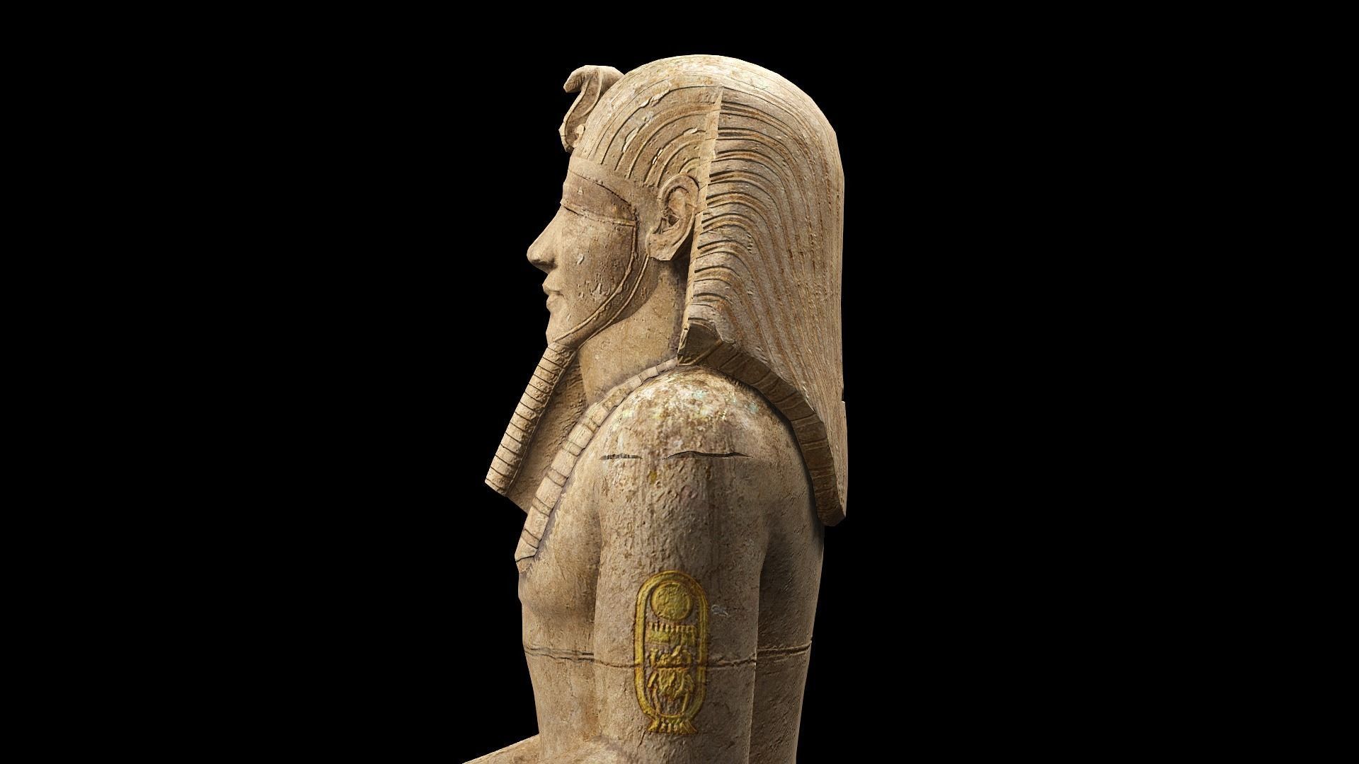 Statue Colossus Low-poly 3D model_9