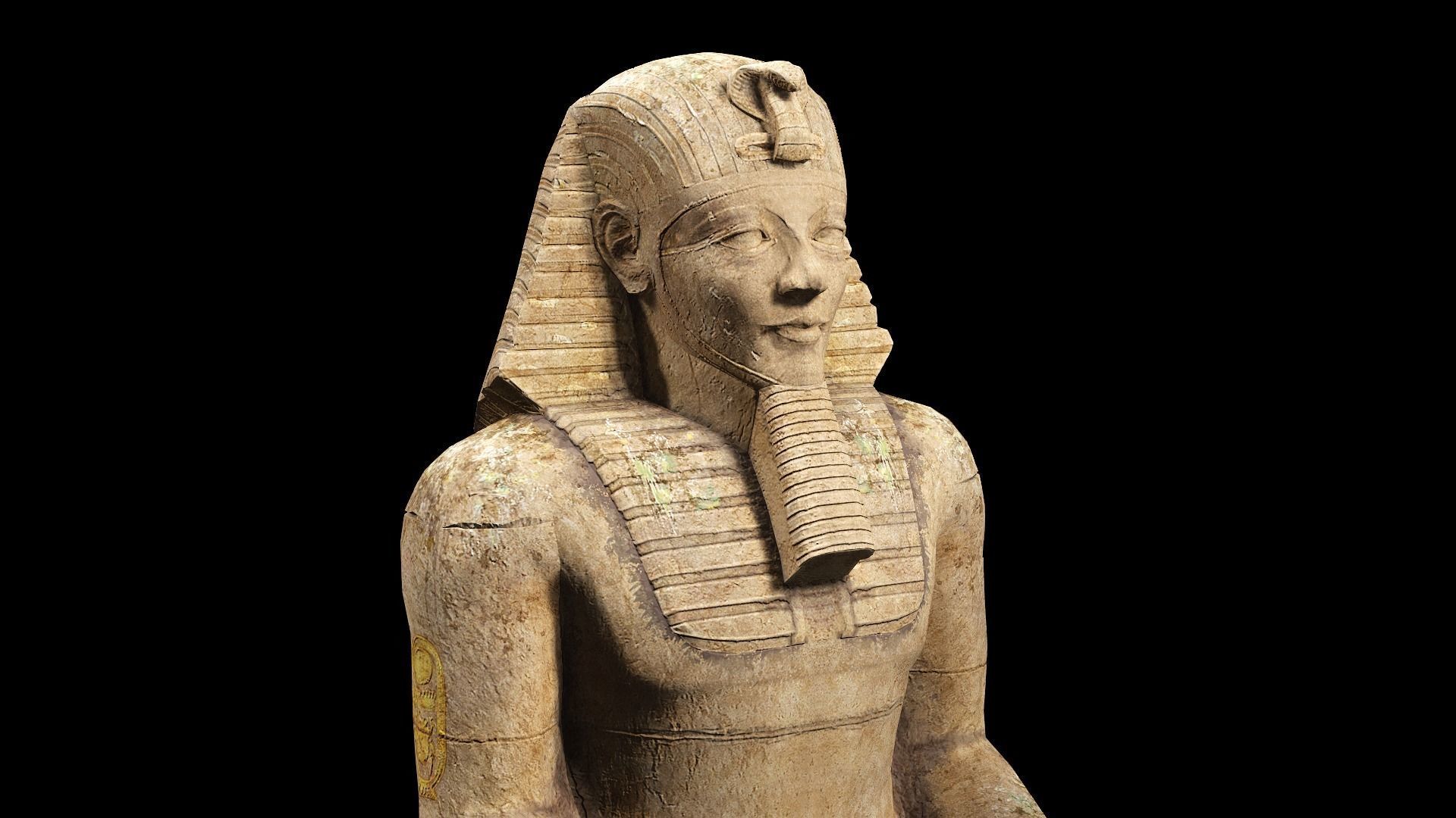 Statue Colossus Low-poly 3D model_7