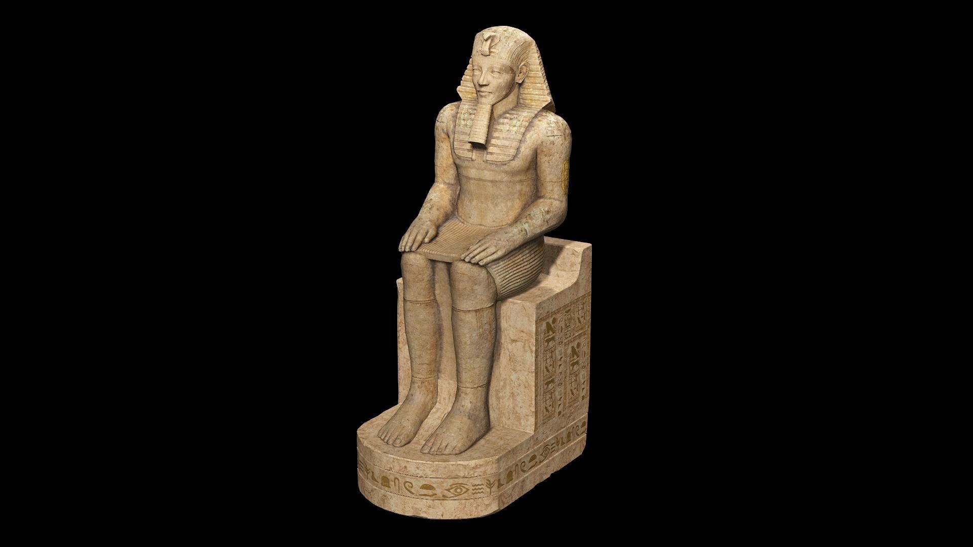 Statue Colossus Low-poly 3D model_2