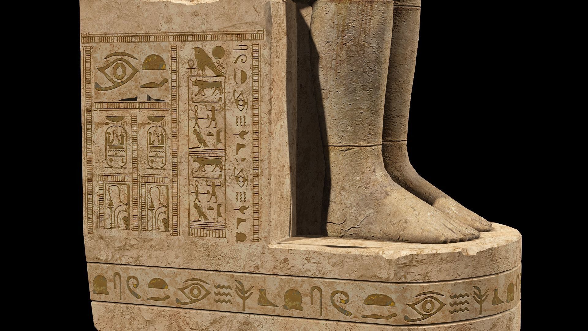 Statue Colossus Low-poly 3D model_12