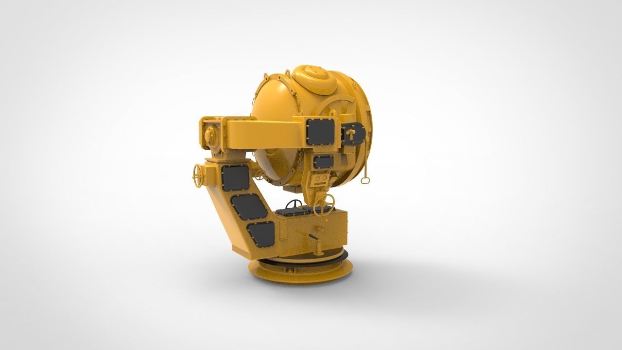 marine searchlight 3D model_4