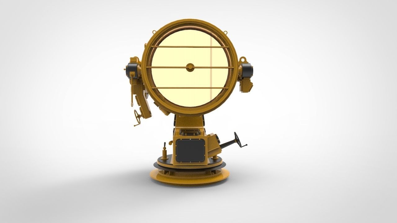 marine searchlight 3D model_5