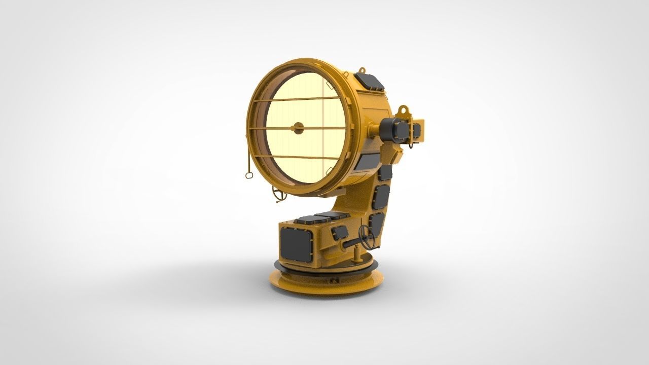 marine searchlight 3D model_3