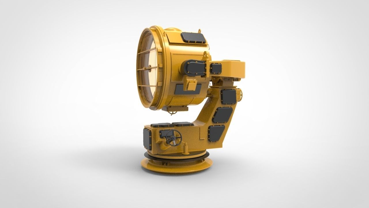 marine searchlight 3D model_2