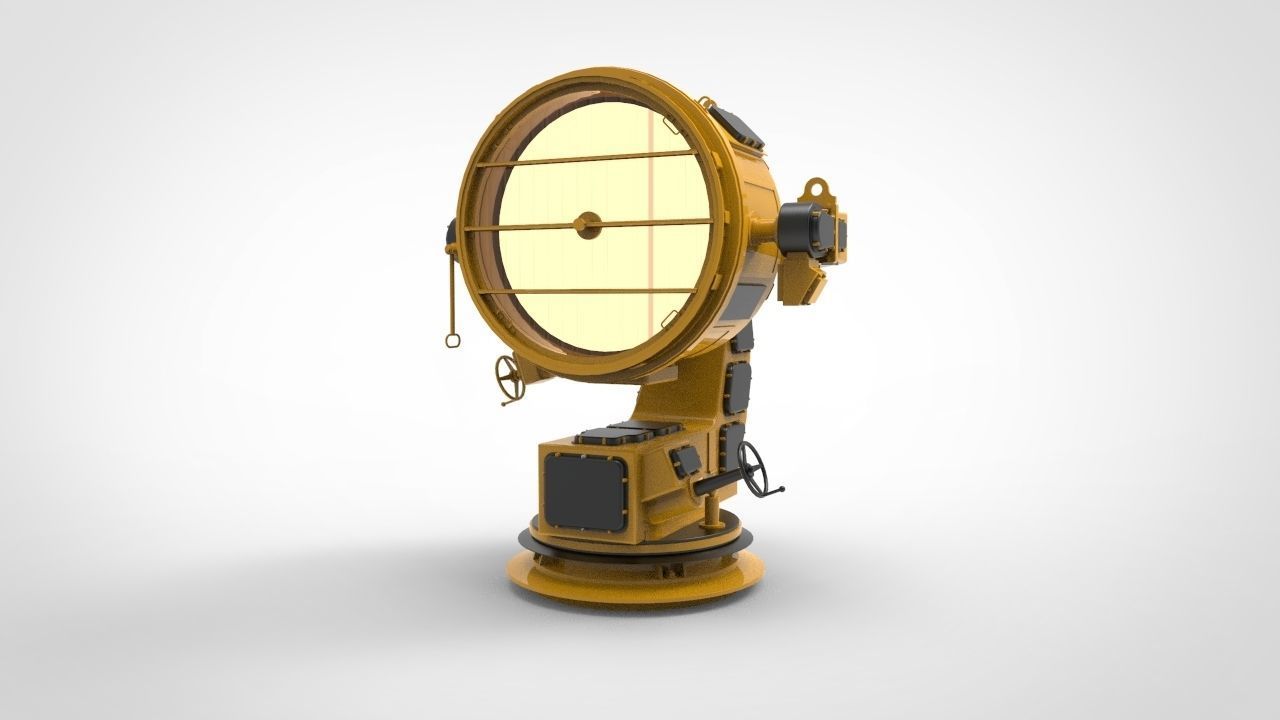 marine searchlight 3D model_1