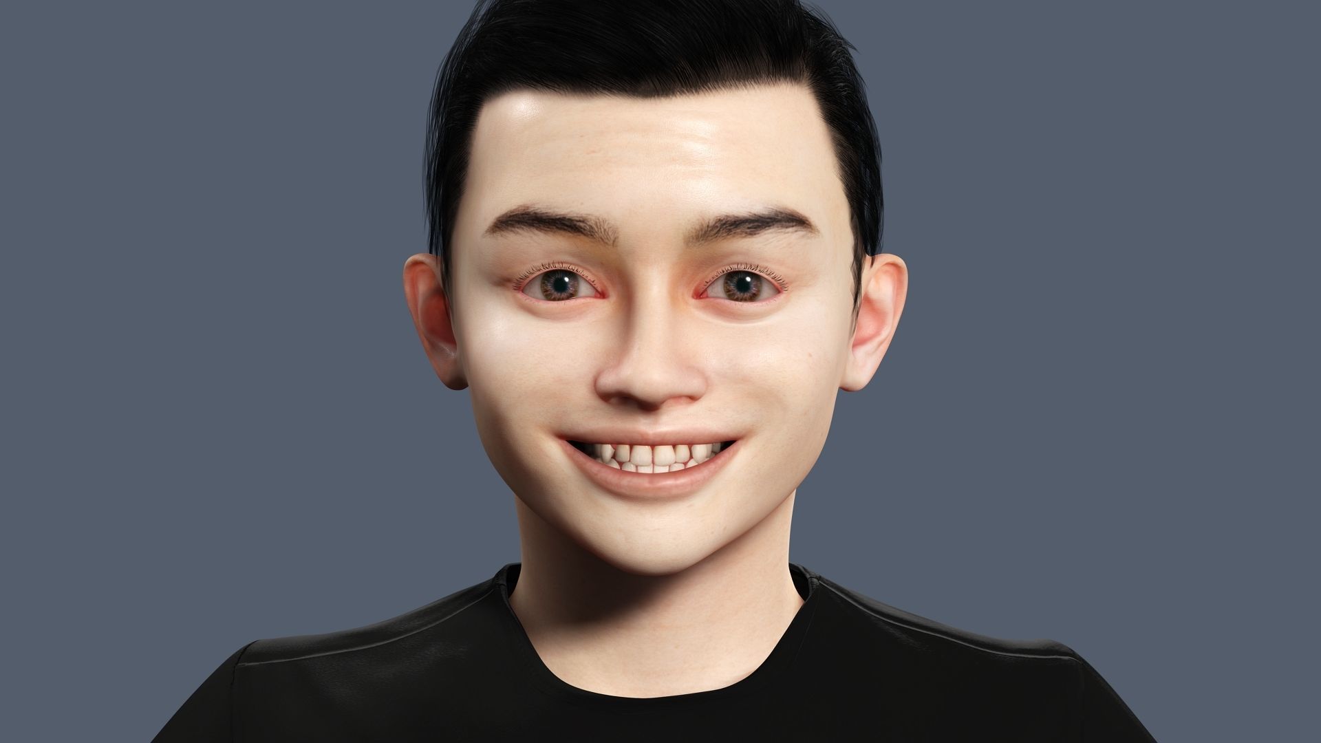  Adam-Realistic Boy Low-poly 3D model_6