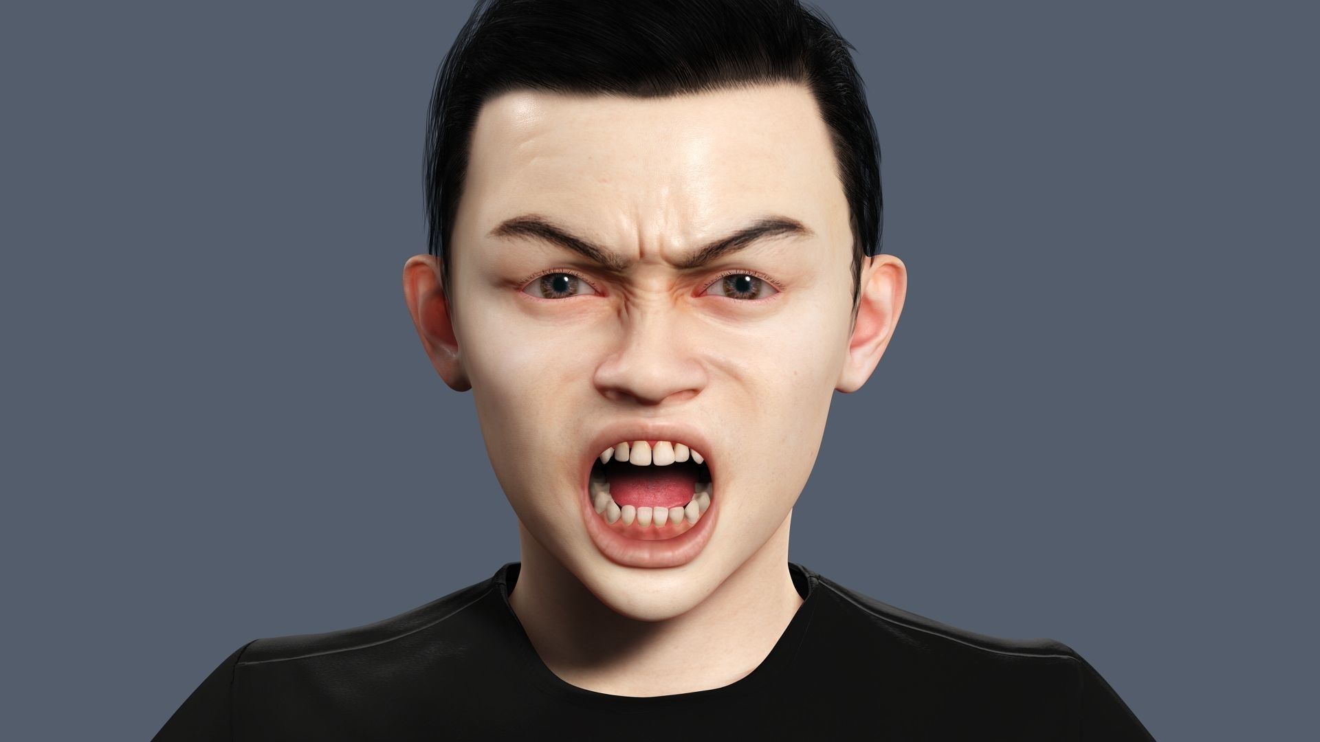  Adam-Realistic Boy Low-poly 3D model_8