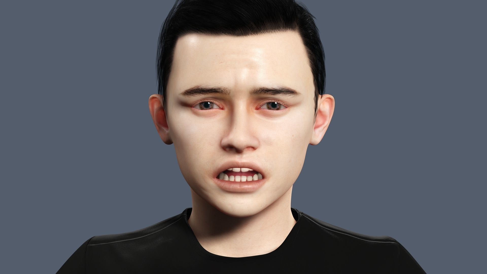  Adam-Realistic Boy Low-poly 3D model_7