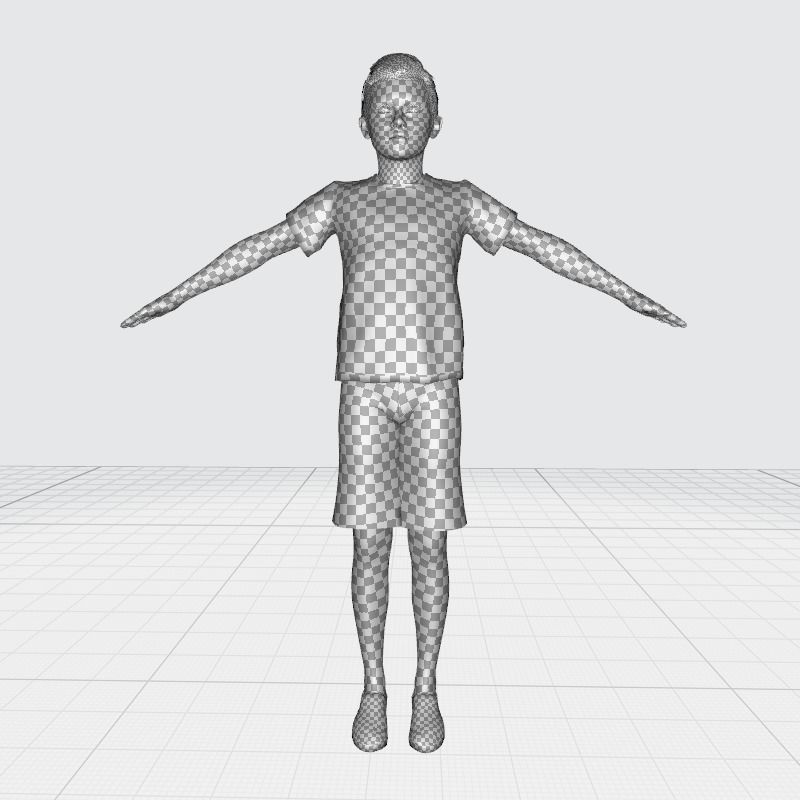  Adam-Realistic Boy Low-poly 3D model_28