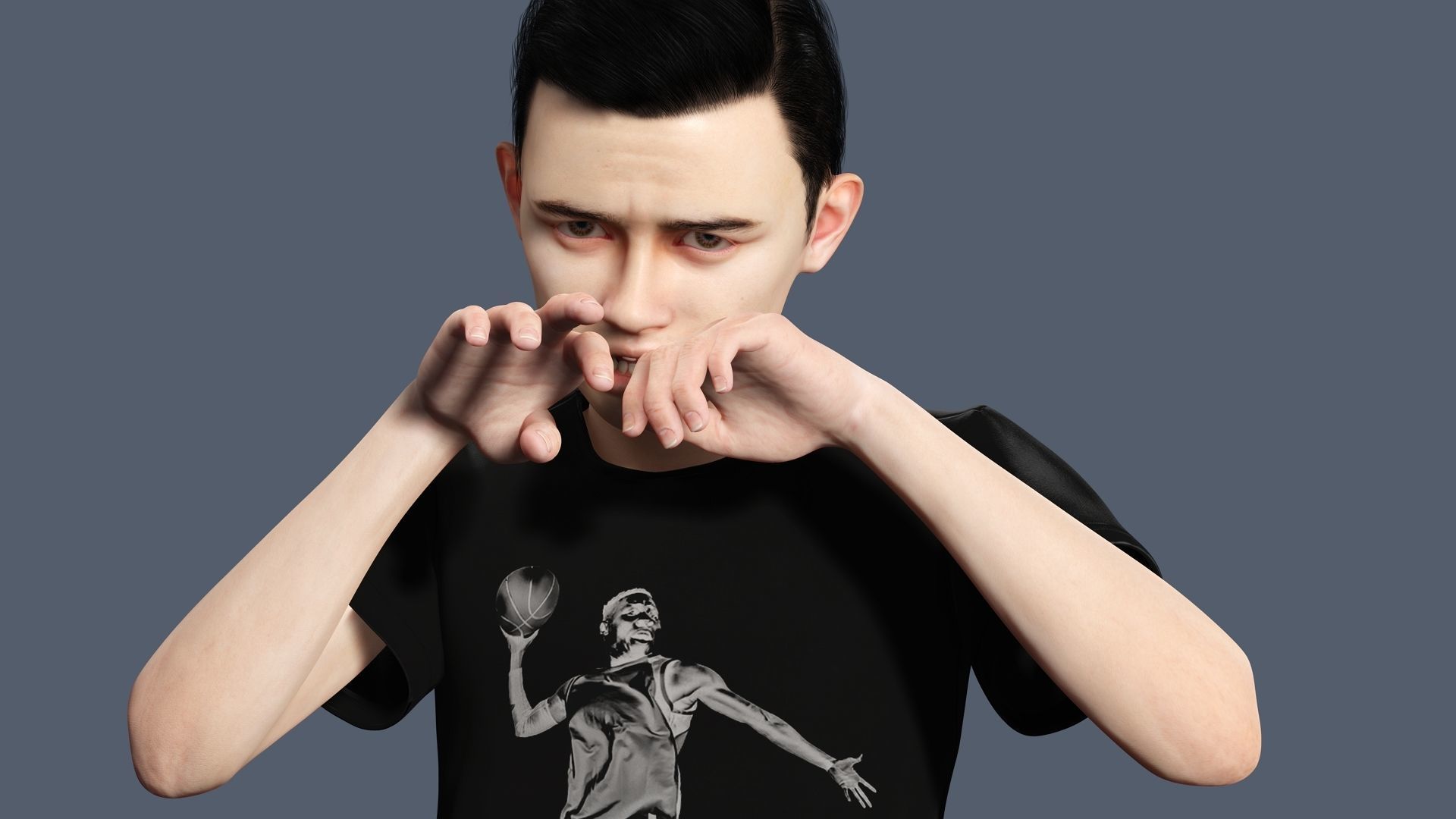  Adam-Realistic Boy Low-poly 3D model_10