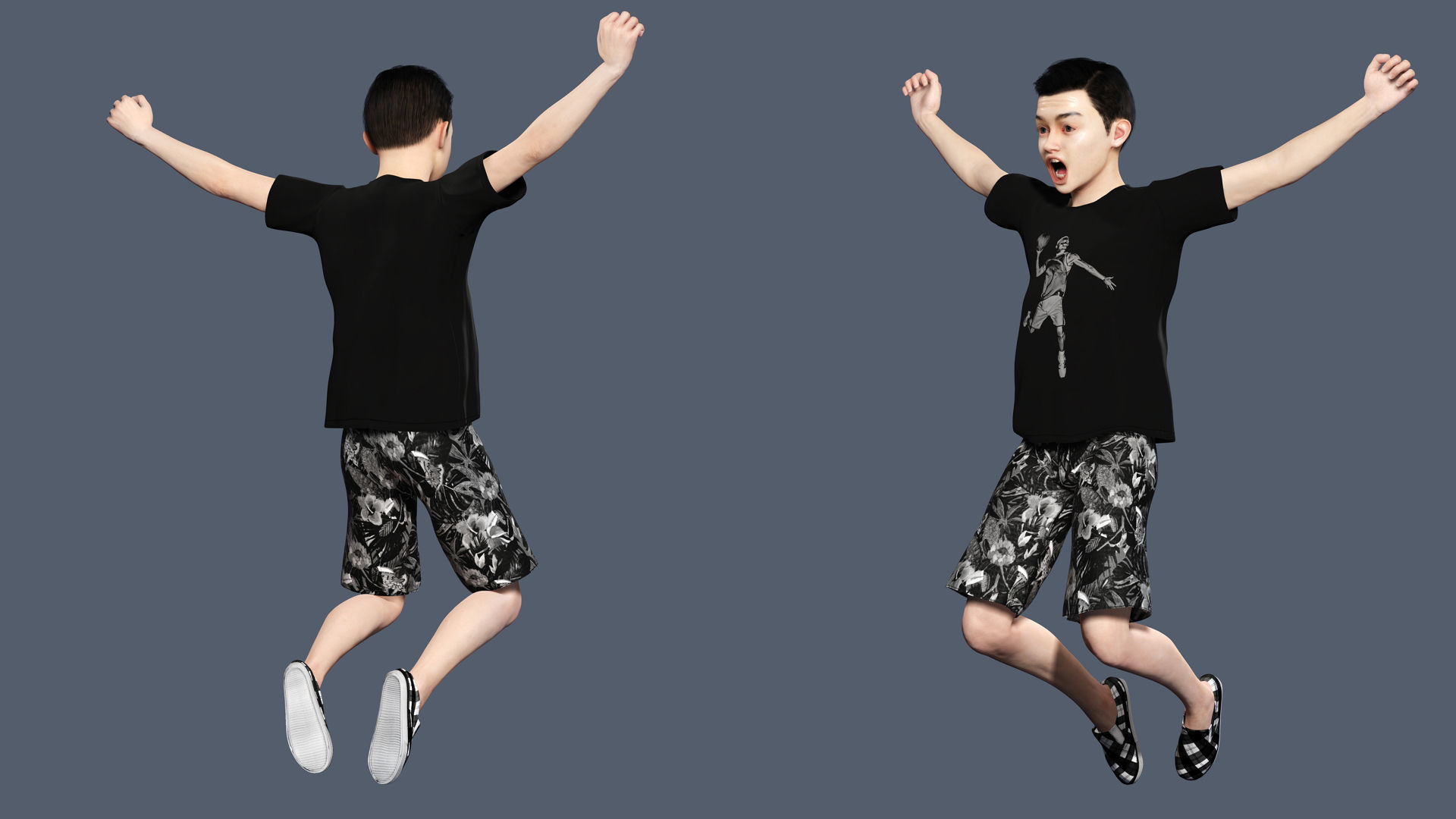  Adam-Realistic Boy Low-poly 3D model_3
