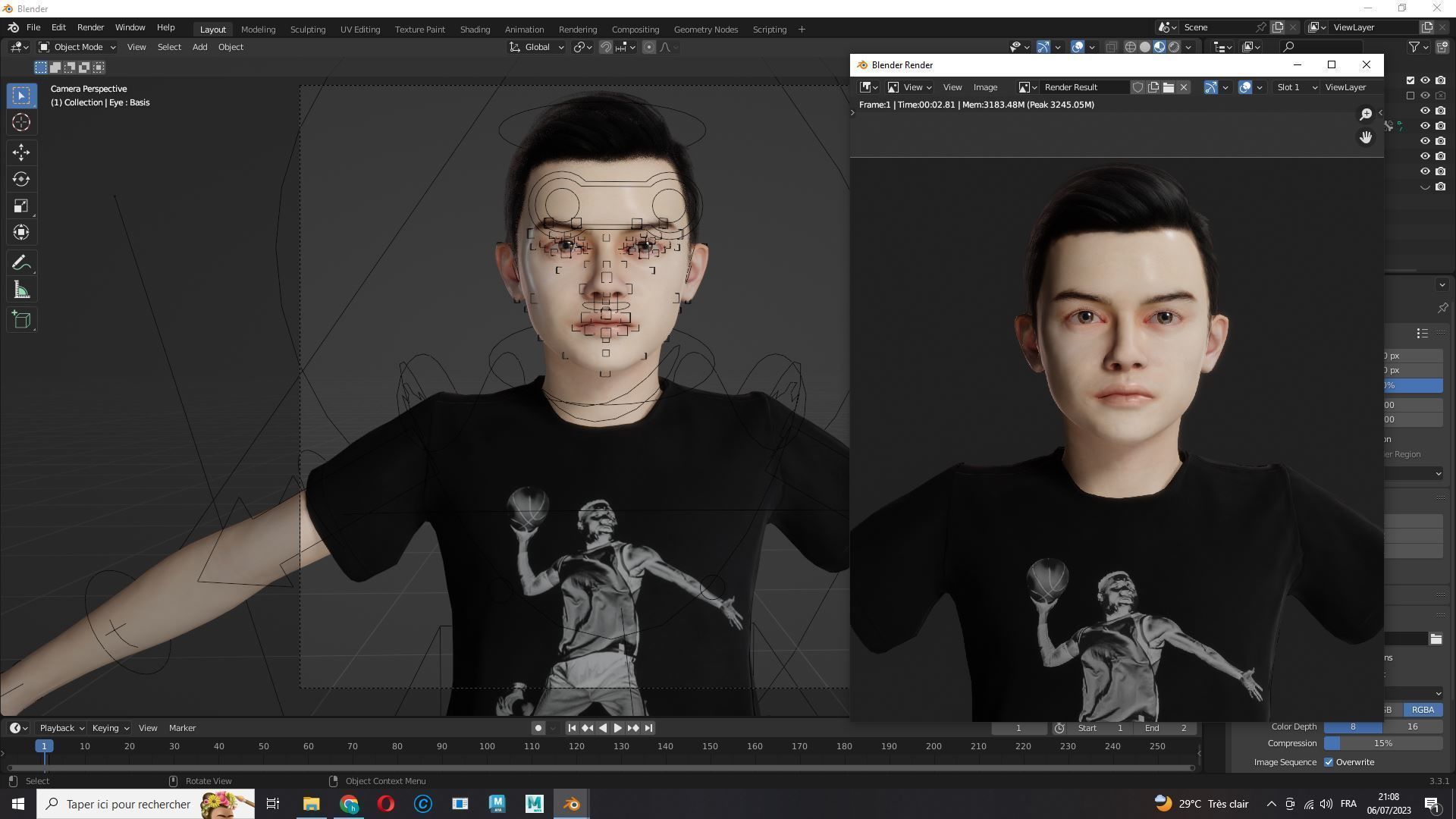  Adam-Realistic Boy Low-poly 3D model_16